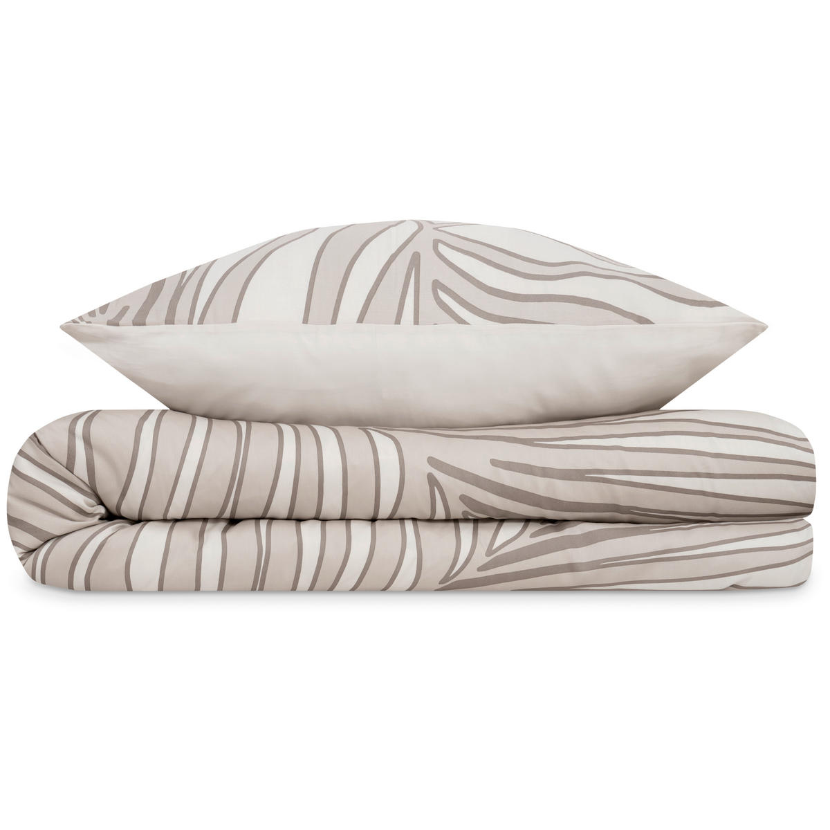 WENDEBETTWÄSCHE Makosatin 140/200 cm  - Beige/Grau, Basics, Textil (140/200cm) - S. Oliver