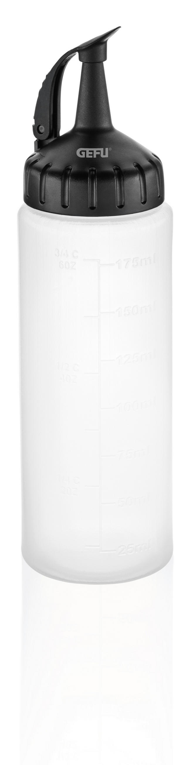 ESSIG-/ÖLFLASCHE - Transparent/Schwarz, Design, Kunststoff (5/17,5cm) - Gefu