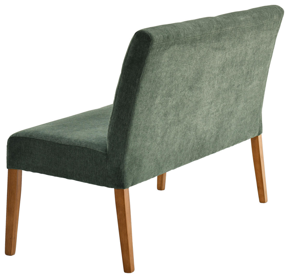 SITZBANK 140/92/66 cm Webstoff Grün, Eichefarben Eiche massiv  - Eichefarben/Grün, KONVENTIONELL, Holz/Textil (140/92/66cm) - Cantus