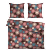 BETTWÄSCHE 3-teilig Satin 200/200 cm  - Blau/Braun, Textil (200/200cm) - Esposa