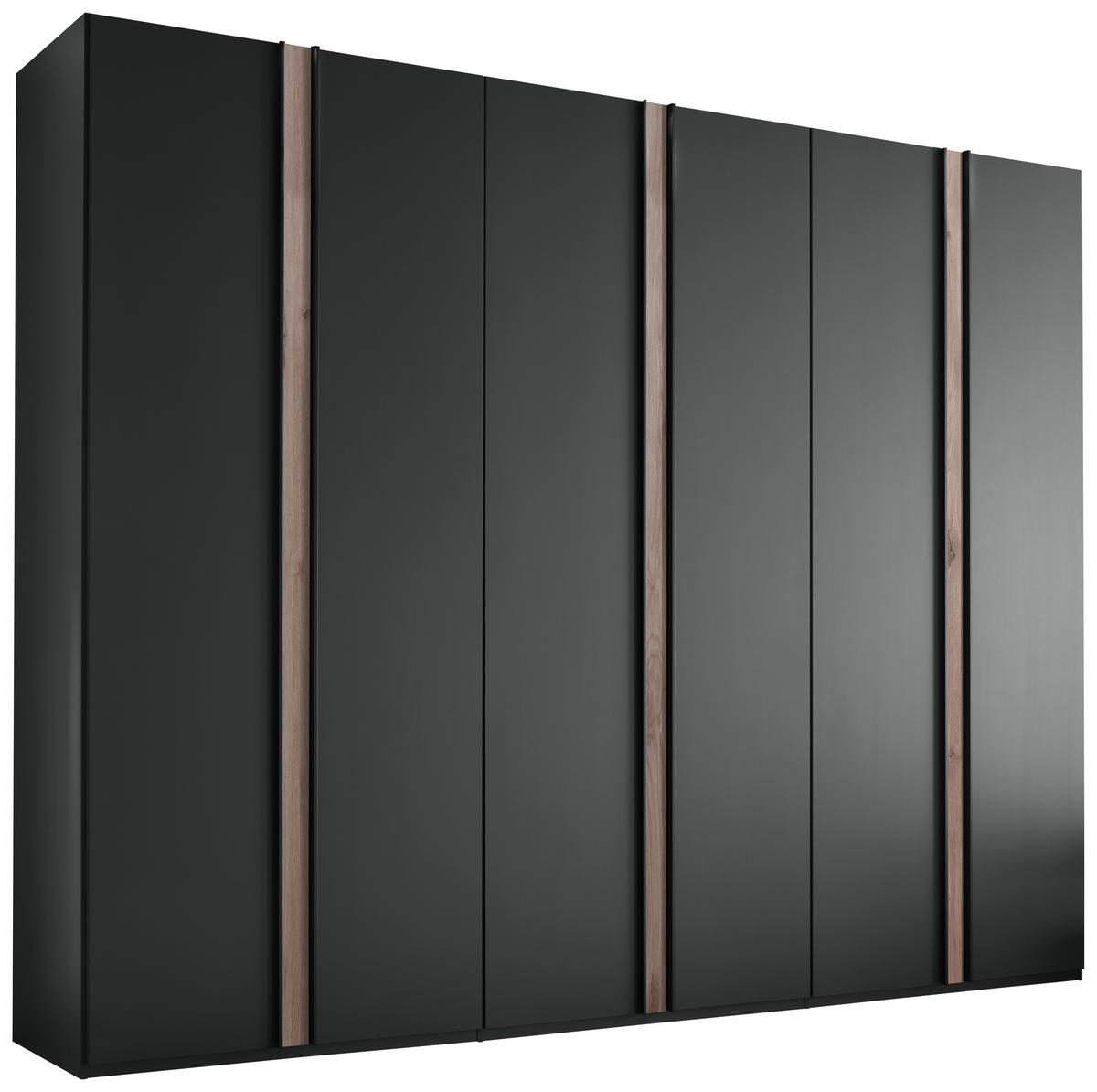 DREHTÜRENSCHRANK 300/236/58 cm 6-türig Eichefarben, Graphitfarben  - Eichefarben/Graphitfarben, Design, Holzwerkstoff (300/236/58cm) - Novel
