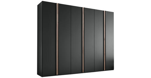 DREHTÜRENSCHRANK 300/236/58 cm 6-türig Eichefarben, Graphitfarben - Eichefarben/Graphitfarben, Design, Holzwerkstoff (300/236/58cm) - Novel