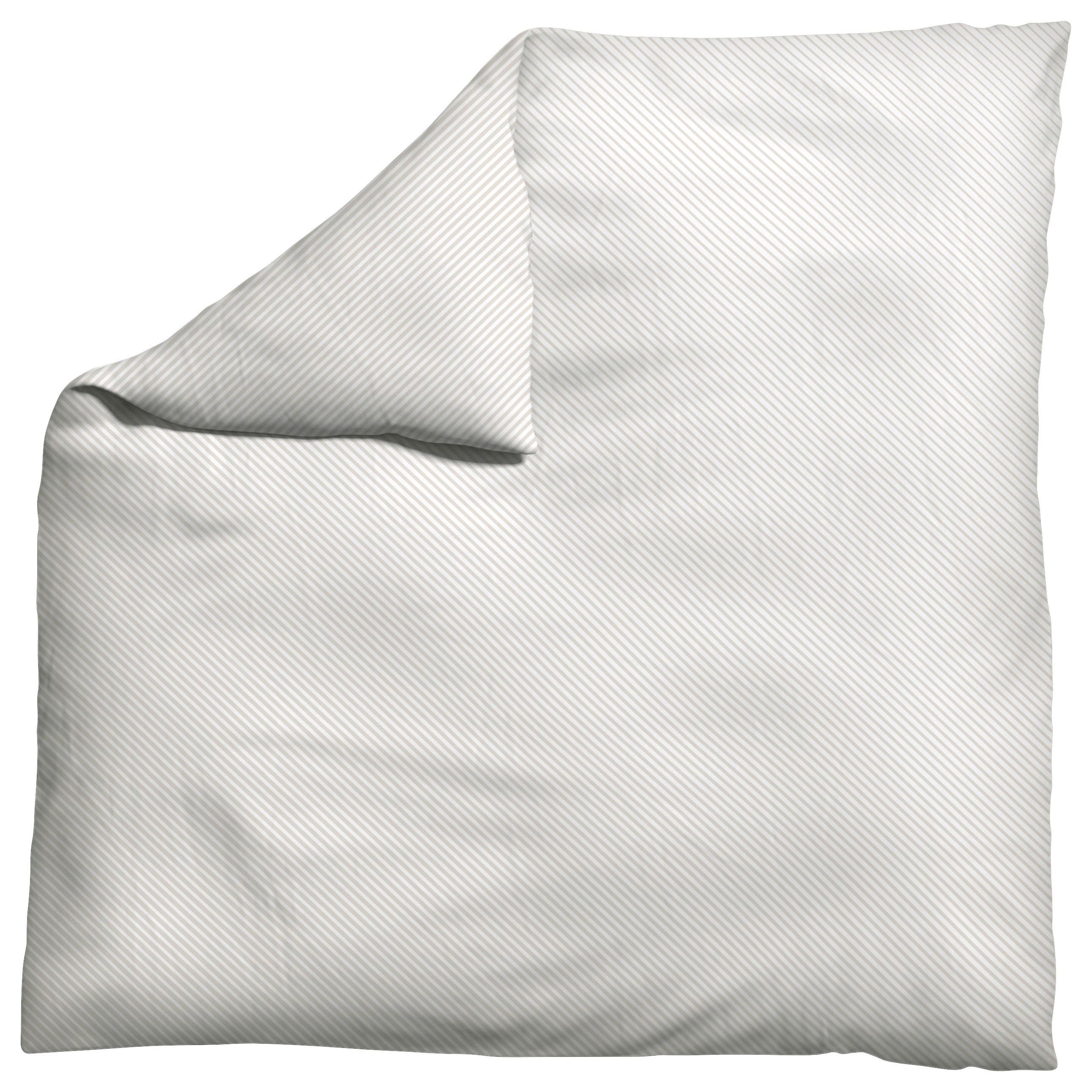 BETTDECKENBEZUG Woven Satin Fade Makosatin 200/200 cm  - Taupe/Weiß, Basics, Textil (200/200cm) - Schlafgut