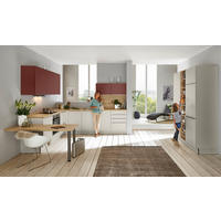 EINBAUKÜCHE SOFT LACK  - Grau, Design, Holzwerkstoff - Nolte Küchen