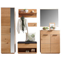 GARDEROBE 6-teilig  in 270/202/38 cm  - Eichefarben/Anthrazit, Natur, Holz/Textil (270/202/38cm) - Linea Natura