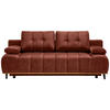 SCHLAFSOFA Webstoff Rostfarben  - Rostfarben/Schwarz, Design, Holz/Textil (206/77-87/102cm) - Novel