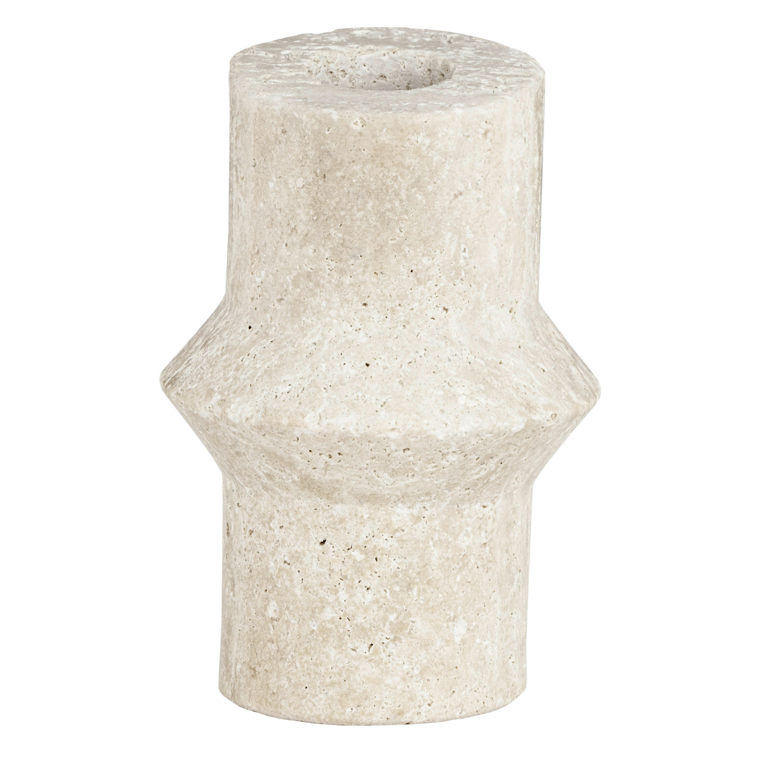 STABKERZENHALTER - Sandfarben/Beige, LIFESTYLE, Stein (7/10cm)