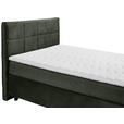 BOXSPRINGBETT 140/200 cm  in Dunkelgrün  - Dunkelgrün/Schwarz, Design, Holzwerkstoff/Kunststoff (140/200cm) - Xora