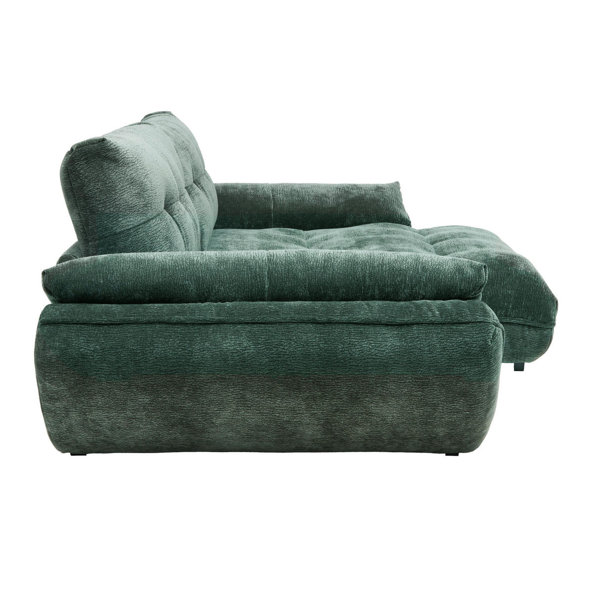 SEDACÍ SOUPRAVA, textil, tmavě zelená - černá/tmavě zelená, Moderní, textil/plast (317/63/179cm)