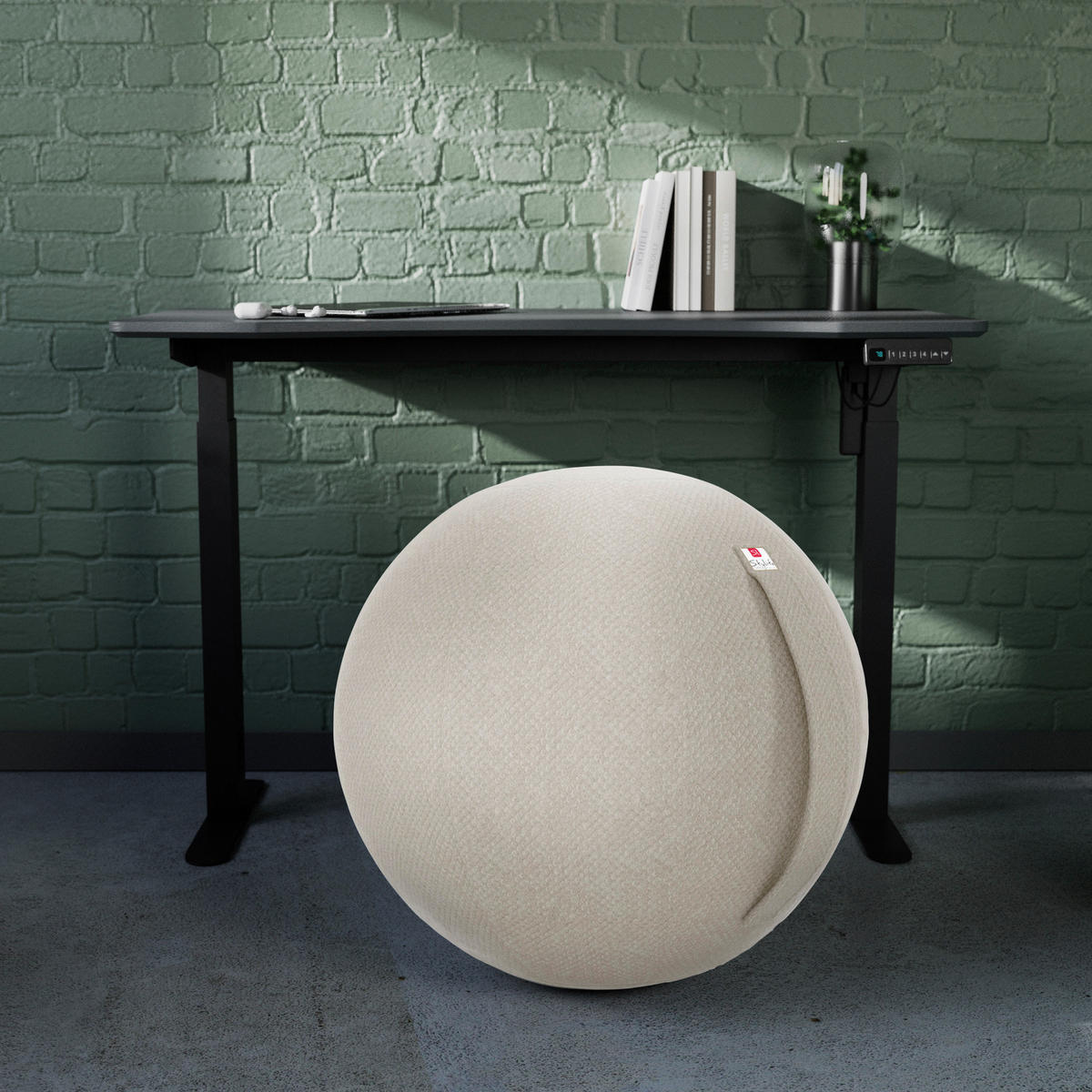 SITZBALL Plüsch  - Beige, Design, Textil (60/60/60cm) - Stylife