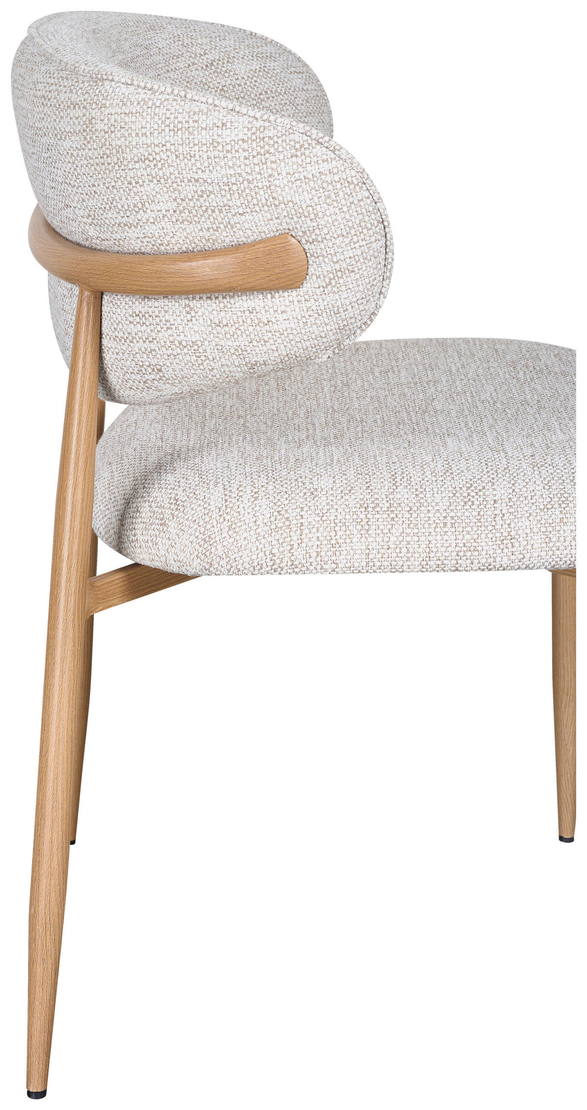 STUHL   Webstoff  Eichefarben, Beige  - Eichefarben/Beige, Design, Textil/Metall (54/80/59cm) - Novel