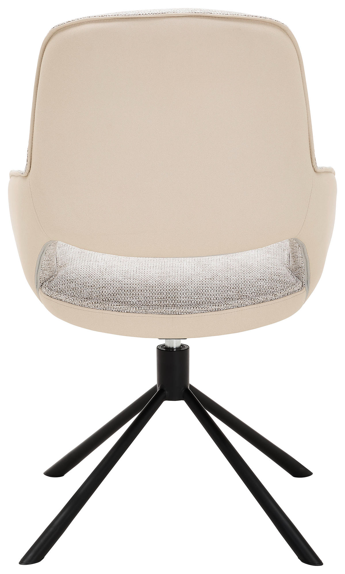 ARMLEHNSTUHL  in Eisen Webstoff  - Beige/Schwarz, Design, Textil/Metall (57/93/64cm) - Novel