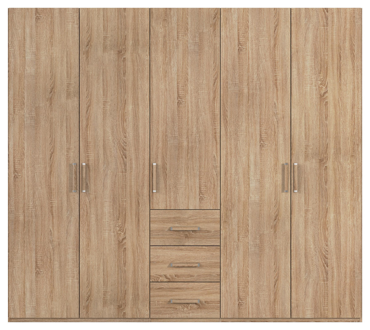 DREHTÜRENSCHRANK 251/223/60 cm 5-türig Sonoma Eiche  - Sonoma Eiche, Design, Holzwerkstoff/Kunststoff (251/223/60cm) - Novel