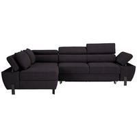 HÖRNSOFFA i vävt tyg svart  - svart, Modern, metall/textil (93/90/277cm) - MID.YOU