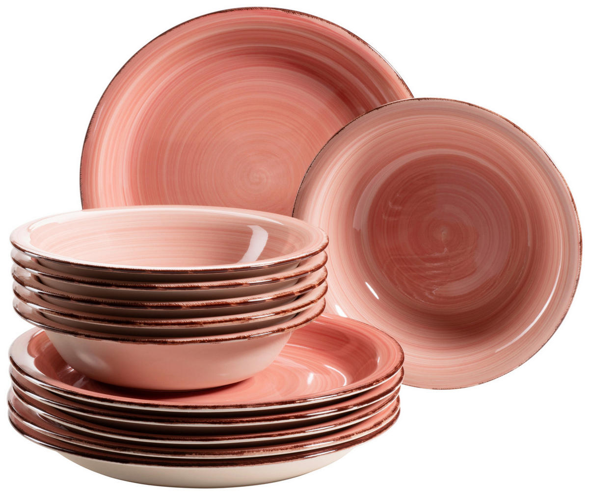 TAFELSERVICE LUMACA Koralle 12-teilig  - Koralle, Basics, Keramik - Mäser