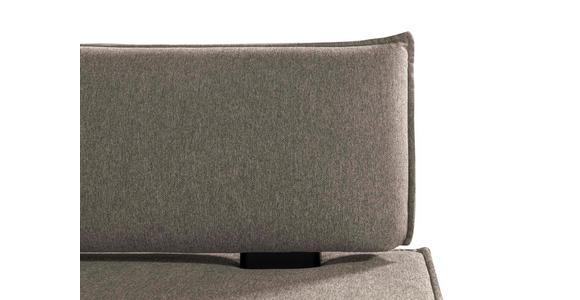 SITZBANK 173/90/65 cm Webstoff Schwarz, Taupe Buche massiv  - Taupe/Schwarz, Basics, Holz/Textil (173/90/65cm) - Carryhome
