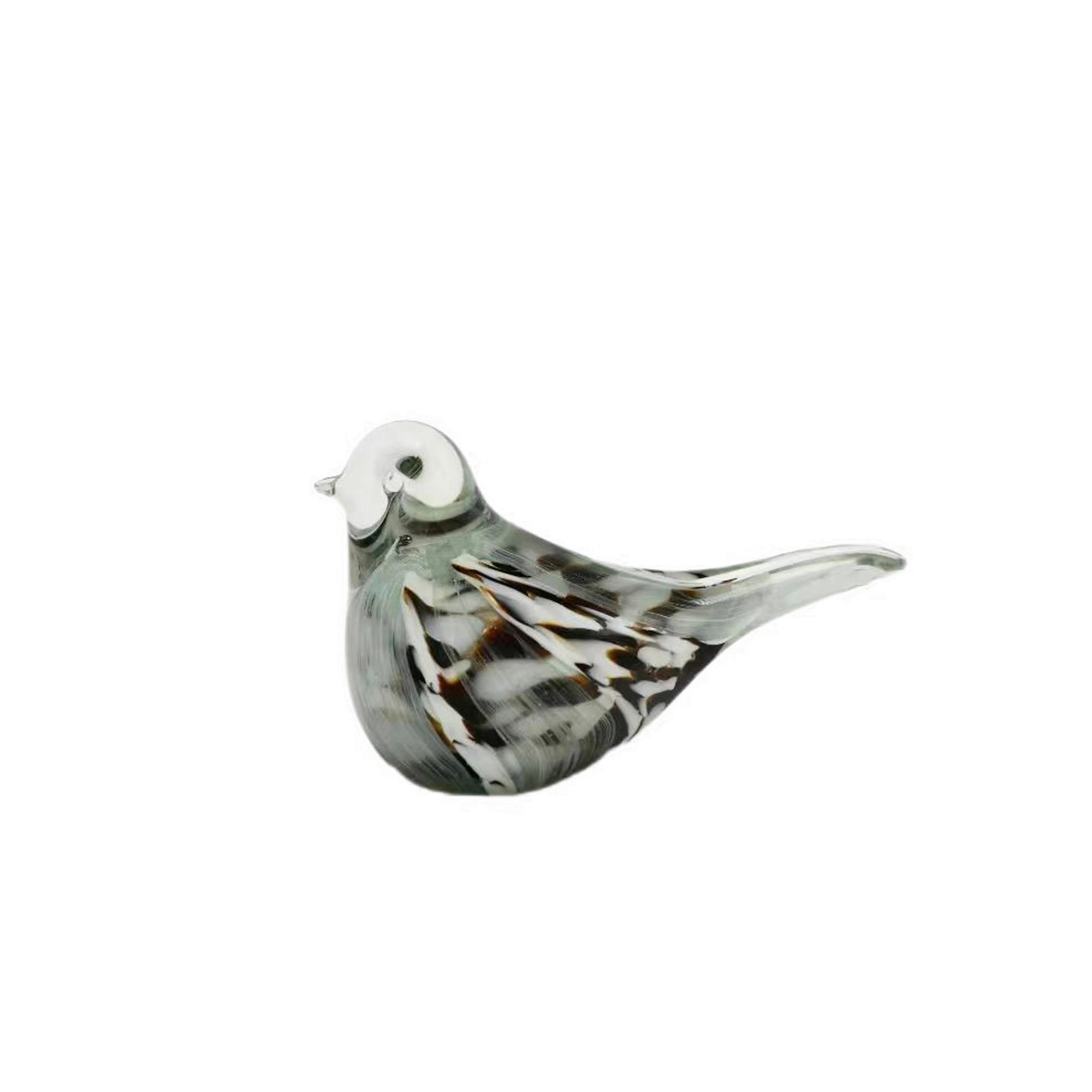 PTICA DEKORATIVNA - bijela/smeđa, Design, staklo (15,5/7/9,5cm) - Ambia Home