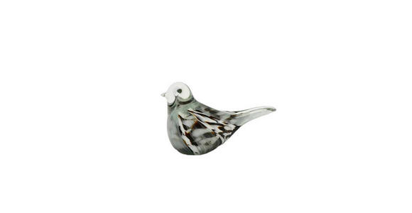 DEKOVOGEL - Braun/Weiß, Design, Glas (15,5/7/9,5cm) - Ambia Home