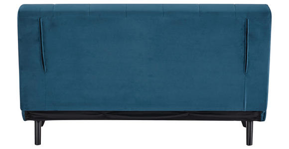 SCHLAFSOFA Samt Dunkelblau - Schwarz/Dunkelblau, Design, Holz/Textil (143/82/91cm) - Carryhome
