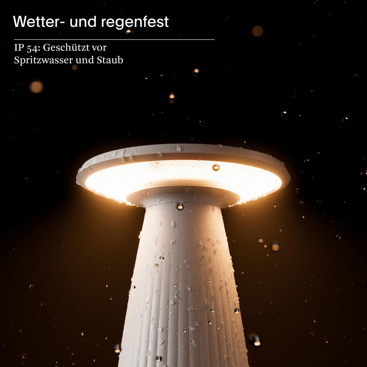 AKKU-TISCHLEUCHTE Nuflair 11,5/11,5/24 cm   - Schwarz, Design, Metall (11,5/11,5/24cm)