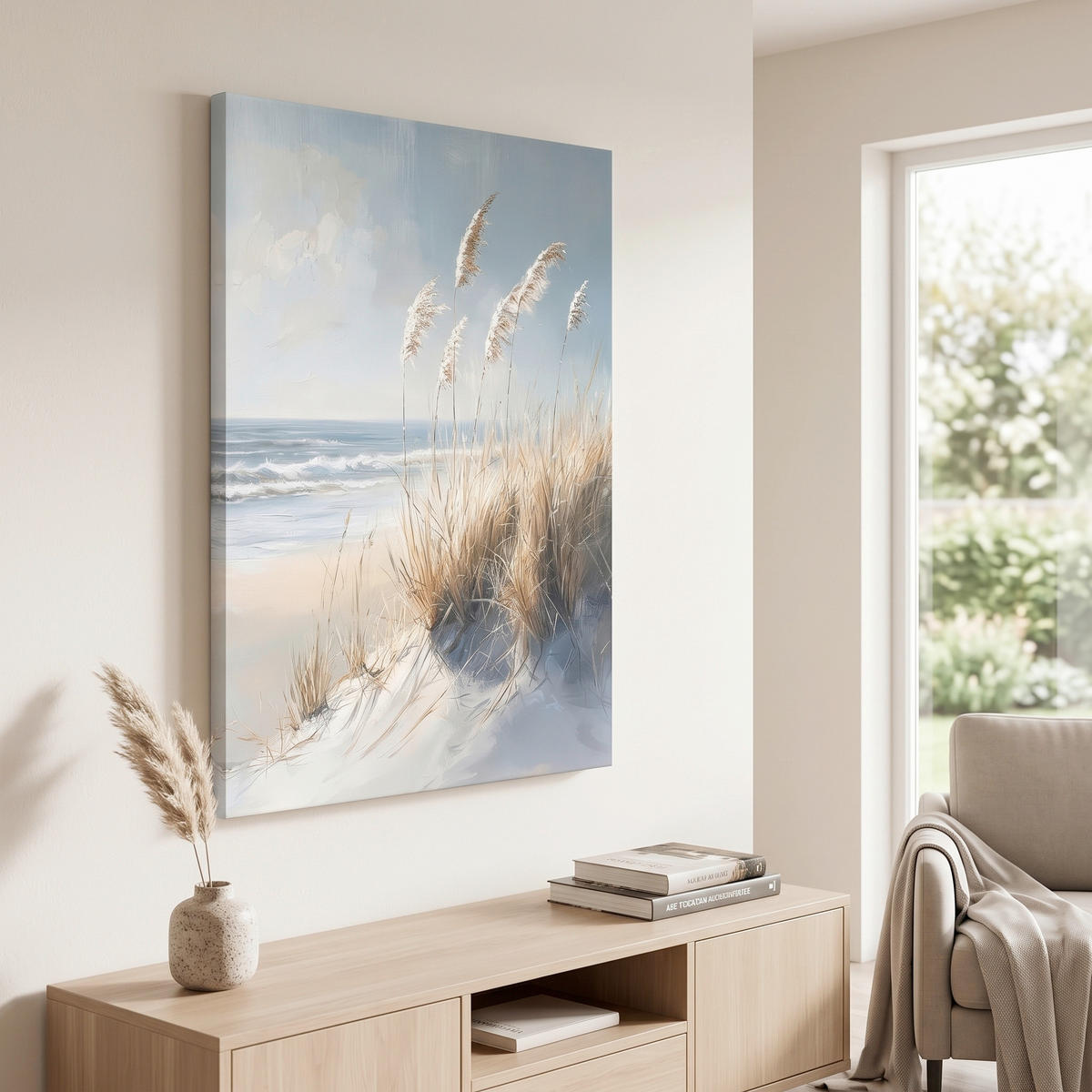 LEINWANDBILD Landschaft und Natur, Strand und Meer Multicolor 60/80 cm  - Multicolor, Basics, Holz/Textil (60/80cm)