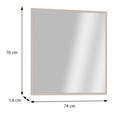SPIEGEL 74/76/1,8 cm    in rechteckig  - Sandfarben, MODERN, Glas/Holzwerkstoff (74/76/1,8cm) - Carryhome