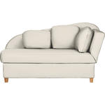 LIEGE  in Chenille, Flachgewebe Creme  - Creme, LIFESTYLE, Holz/Textil (180/97/85cm) - Novel