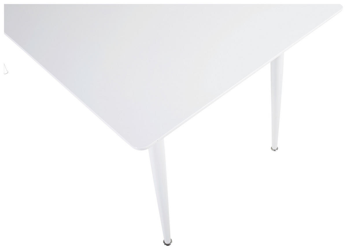 ESSTISCH furniert rechteckig Weiß  - Weiß, Design, Holz/Metall (180/90/75cm) - Livetastic