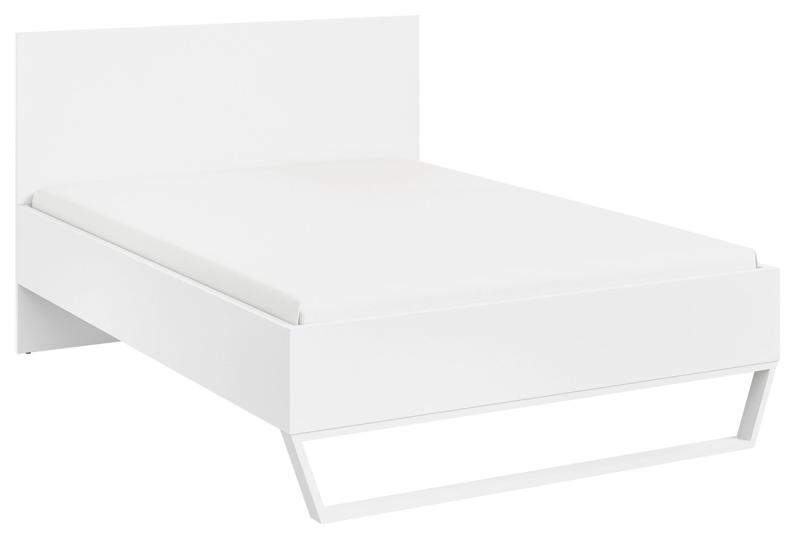 BETT 120/200 cm,  in Weiß,  - Weiß, Design, Metall (120/200cm) - Cantus