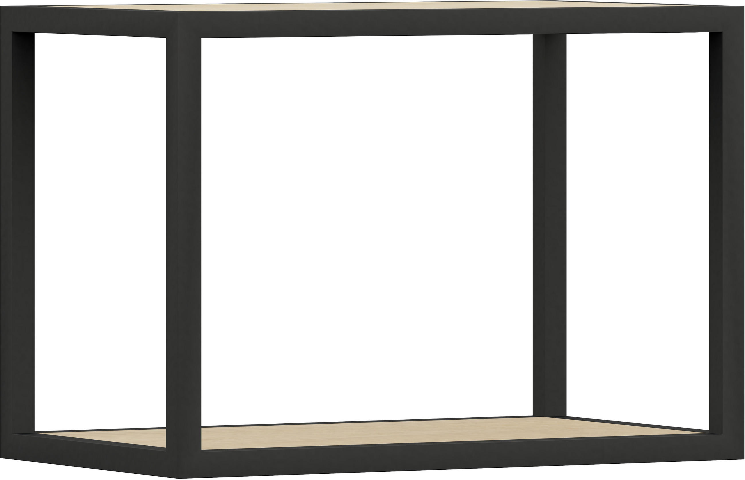 WANDREGAL Anthrazit, Eichefarben  - Eichefarben/Anthrazit, Design, Holzwerkstoff/Metall (50/35,2/29cm) - Cantus