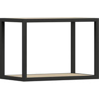 WANDREGAL 50/35,2/29 cm  - Eichefarben/Anthrazit, Design, Holzwerkstoff/Metall (50/35,2/29cm) - Cantus