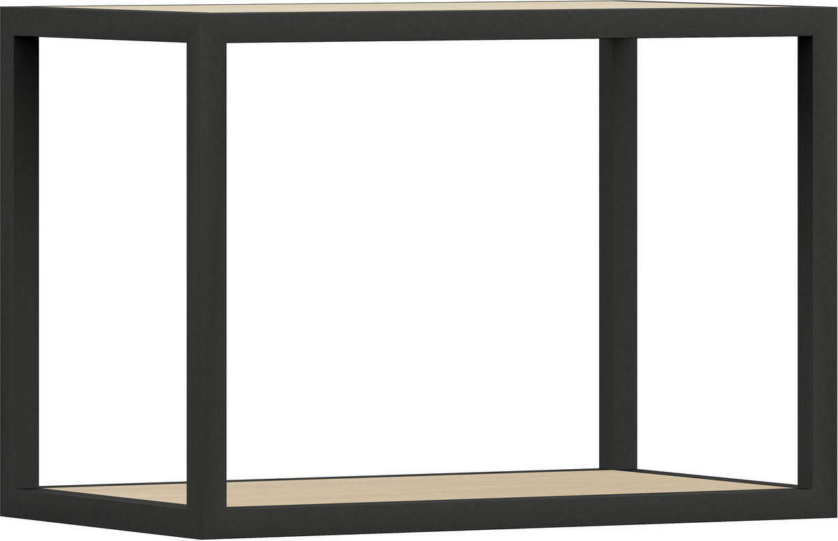 WANDREGAL 50/35,2/29 cm  - Eichefarben/Anthrazit, Design, Holzwerkstoff/Metall (50/35,2/29cm) - Cantus