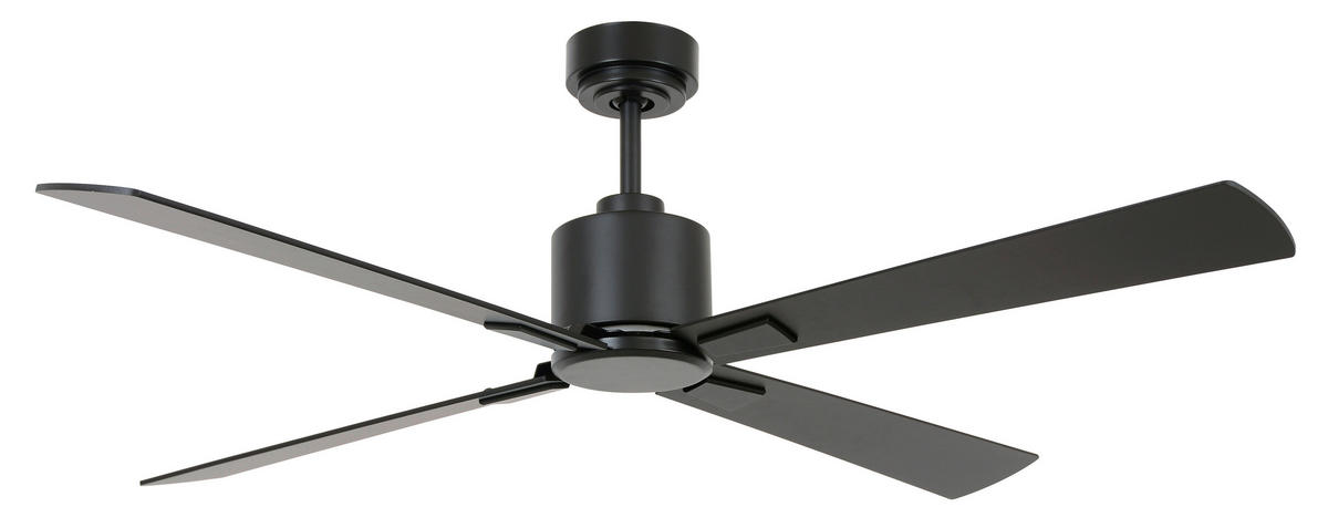 DECKENVENTILATOR - Schwarz, Trend, Holzwerkstoff/Metall (132cm) - P & B