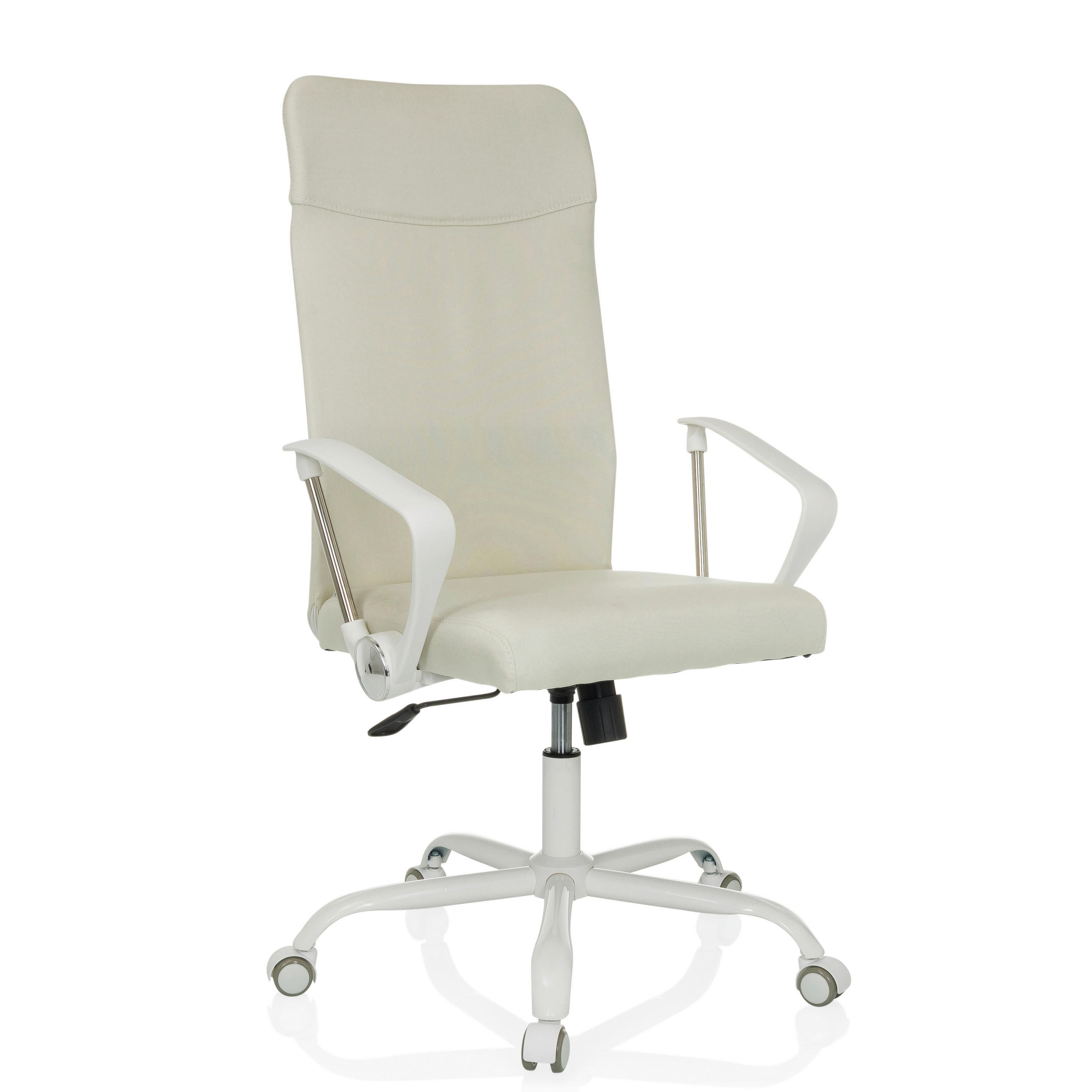 DREHSTUHL Flachgewebe Beige  - Beige/Weiß, MODERN, Kunststoff/Textil (65/120/62cm) - MID.YOU