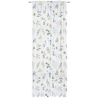 HOTOVÝ ZÁVES, polopriehľadné, 140/255 cm - biela/zelená, Konventionell, textil (140/255cm) - Bio:Vio