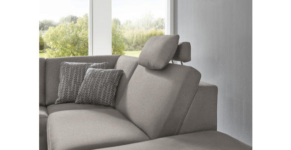 ECKSOFA in Mikrofaser Alufarben 275/242 cm - Alufarben, Design, Textil/Metall (275/242cm) - Dieter Knoll