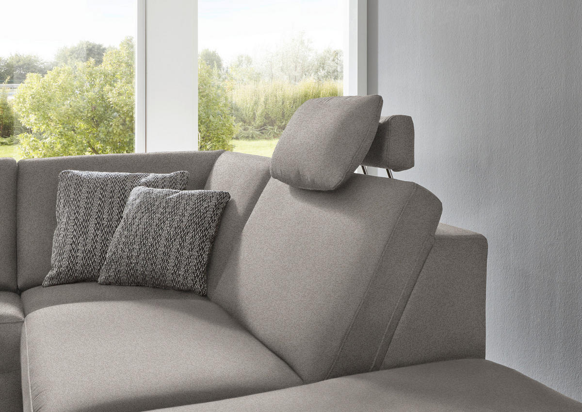HÖRNSOFFA i mikrofiber aluminiumfärg  - aluminiumfärg, Design, metall/textil (275/242cm) - Dieter Knoll