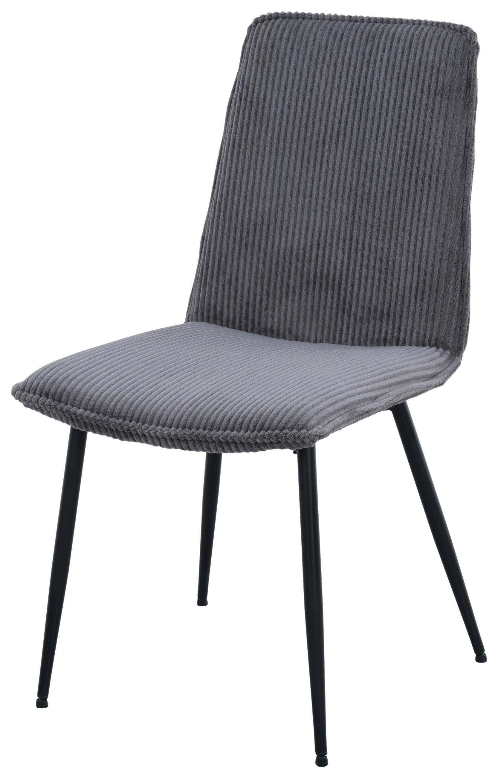 VIERFUSSSTUHL - Schwarz/Grau, MODERN, Textil/Metall (47/91/61,5cm) - Livetastic