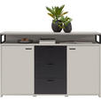 SIDEBOARD  in 134/87,8/38 cm  - Kaschmir/Schwarz, KONVENTIONELL, Holzwerkstoff/Kunststoff (134/87,8/38cm) - Xora