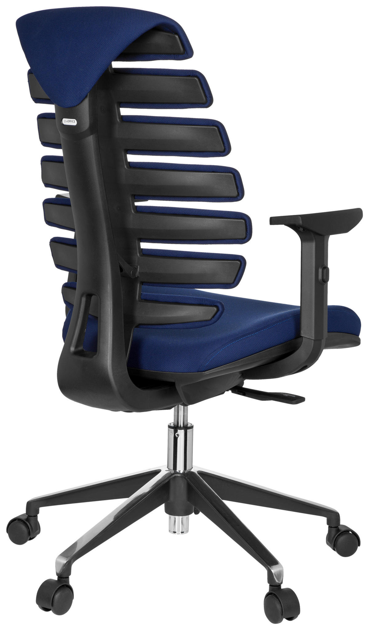 OTOČNÁ ŽIDLE, plochá tkanina, modrá, černá - modrá/černá, Moderní, kov/textil (65/115/50cm) - MID.YOU