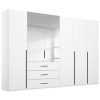 DREHTÜRENSCHRANK 301/223/60 cm,  in Weiß, 6-türig  - Graphitfarben/Weiß, Design, Glas/Holzwerkstoff (301/223/60cm) - home24