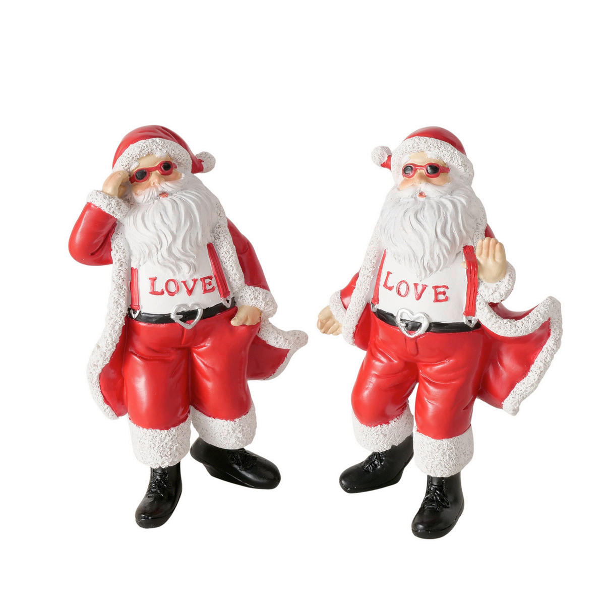 VÁNOČNÍ FIGURKA - červená, Basics, plast (12/8,5/20cm)