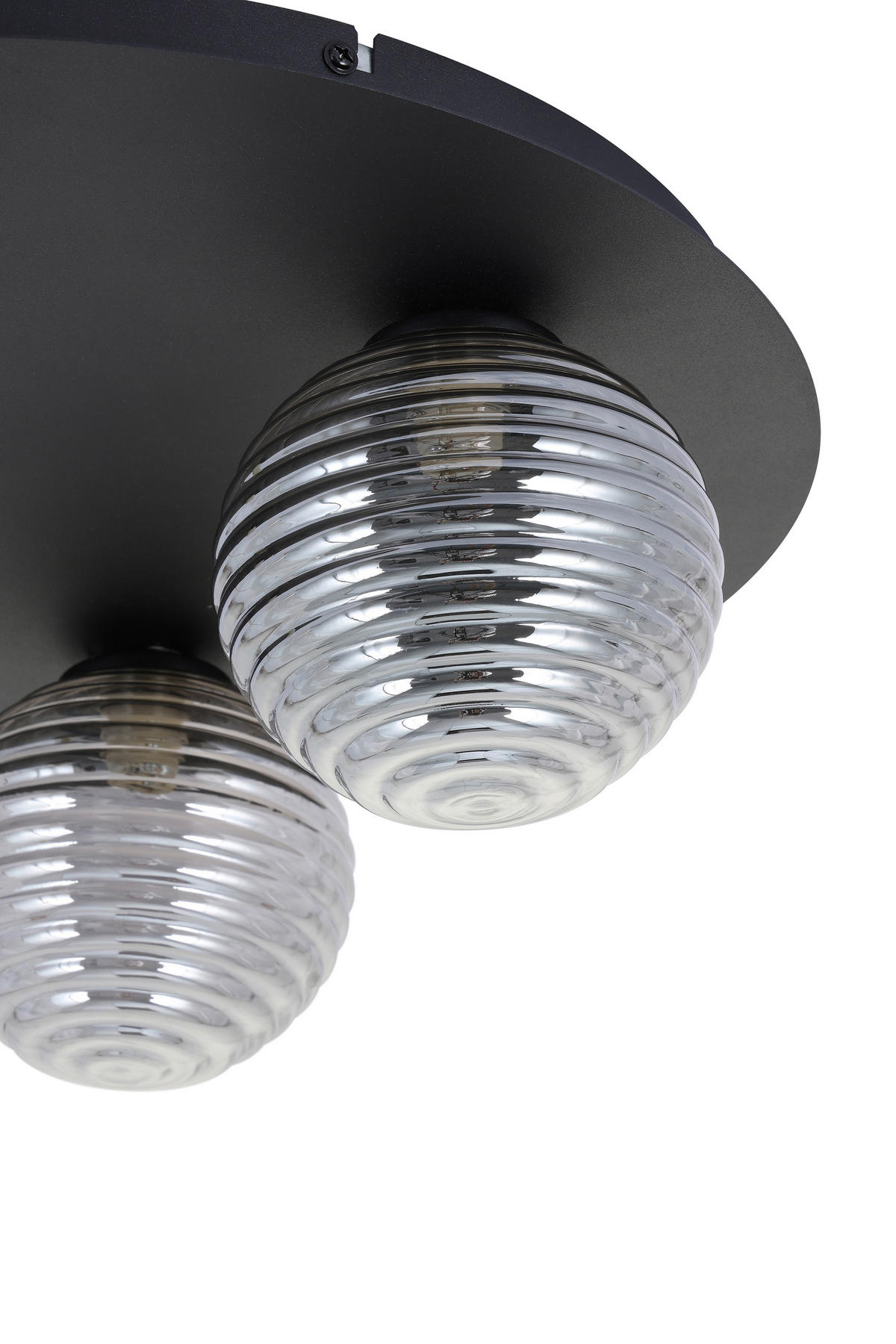 DECKENLEUCHTE  38/15 cm    - Schwarz, Trend, Glas/Metall (38/15cm) - Novel