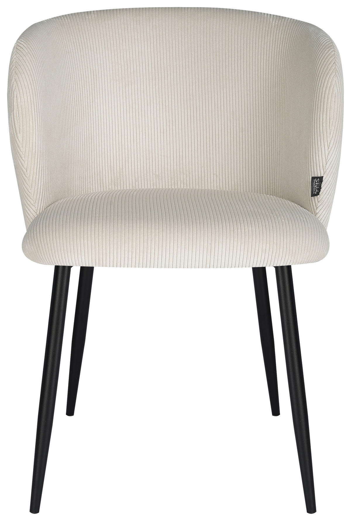STUHL  Stoffauswahl Cord  Schwarz, Beige  - Beige/Schwarz, Design, Textil/Metall (56/78/59cm) - Stylife