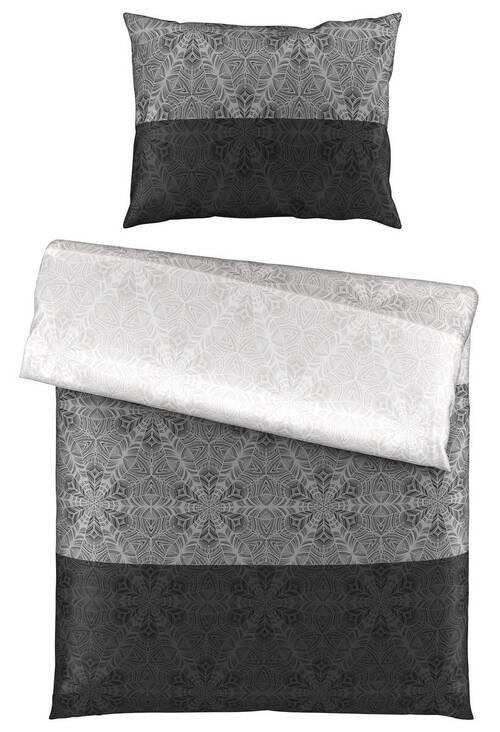 BETTWÄSCHESET Satin 160/210 cm  60 cm/80 cm  - Schwarz, Konventionell, Textil (160/210cm) - Esposa