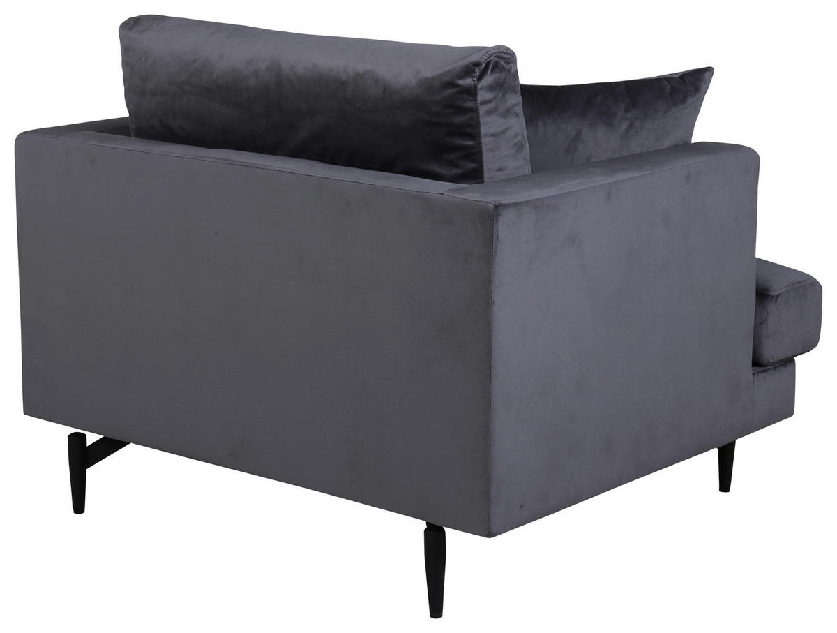 SESSEL in Dunkelgrau  - Dunkelgrau, Design, Textil/Metall (104/82/92cm) - Livetastic
