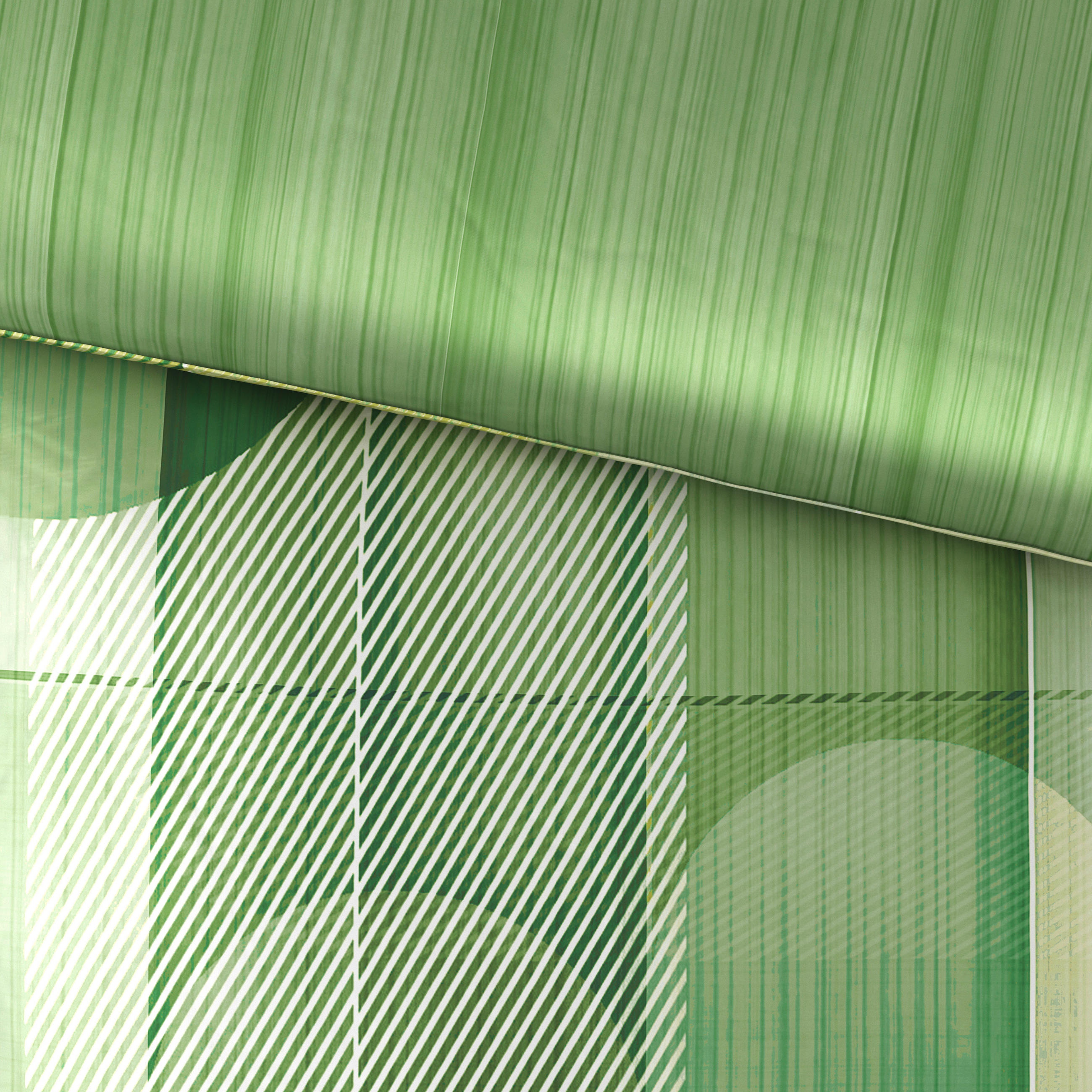 WENDEBETTWÄSCHE Satin 135/200 cm  - Grün, Design, Textil (135/200cm) - Esposa