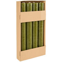 VELIKA SVEČA - temno zelena, Trend, naravni materiali (3,5/28cm) - Ambia Home