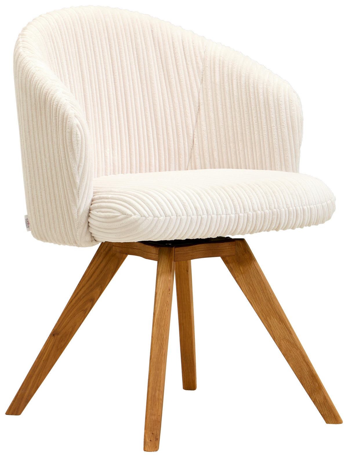 ARMLEHNSTUHL in Holz, Textil Beige, Eichefarben  - Eichefarben/Beige, KONVENTIONELL, Holz/Textil (61/82/59cm) - Stylife