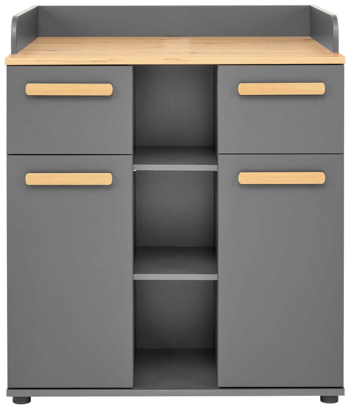 WICKELKOMMODE 89,2/100,2/70 cm  - Graphitfarben/Eiche Artisan, Basics, Holzwerkstoff/Kunststoff (89,2/100,2/70cm) - My Baby Lou
